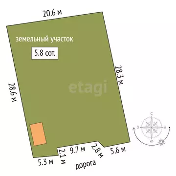 Дом в Южноуральск, СНТ Фарфорист-2 (15 м)