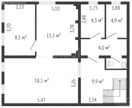3-комнатная квартира: Ярославль, Республиканская улица, 70 (71.8 м)