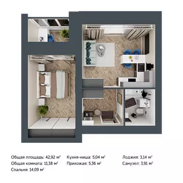 2-к кв. Марий Эл, Йошкар-Ола городской округ, с. Семеновка ул. ...