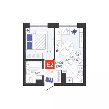 1-к кв. Тульская область, Тула Мясново мкр, Желания жилой комплекс ...