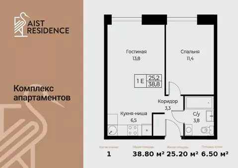 2-к кв. Москва ул. Наметкина, 10Д (38.8 м)