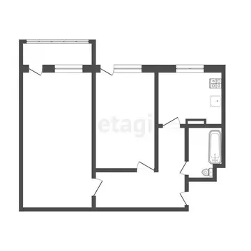 2-комнатная квартира: Ульяновск, улица Ефремова, 85 (43.3 м)