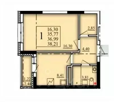 1-к кв. Башкортостан, Уфа Затон-Восточный жилрайон, Паруса жилой ...