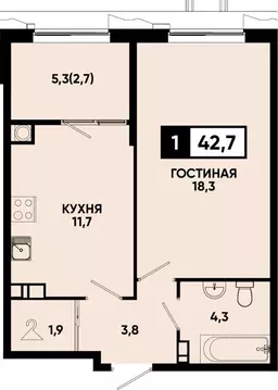 1-к кв. Ставропольский край, Кисловодск Моя Легенда жилой комплекс ...