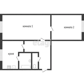 2-комнатная квартира: Златоуст, улица Аносова, 194 (47.5 м)