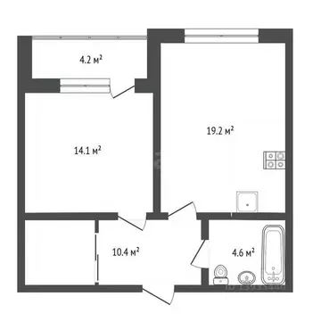 1-к кв. Тюменская область, Тюмень ул. Игоря Комиссарова, 22 (48.4 м)