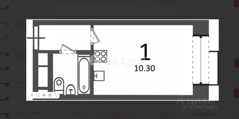 Студия Москва Клинская ул., 2А (23.4 м)