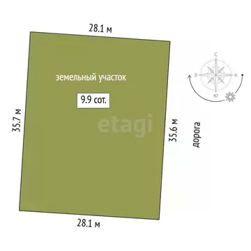 Участок в Тюменская область, Тюмень Большое Царево-2 СНТ,  (9.95 сот.)