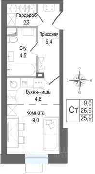 Студия Московская область, Королев Первомайский мкр, Киноквартал жилой ...
