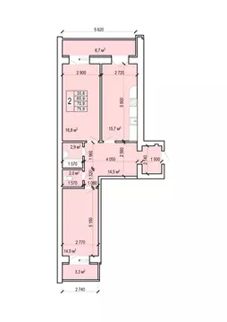 2-к кв. Саратовская область, Энгельс Новобазарная ул., 4 (75.9 м)