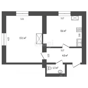 1-к кв. Московская область, Серпухов городской округ, д. Ланьшино ул. ...