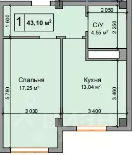 1-к кв. Кабардино-Балкария, Нальчик ул. Мусова (43.1 м)