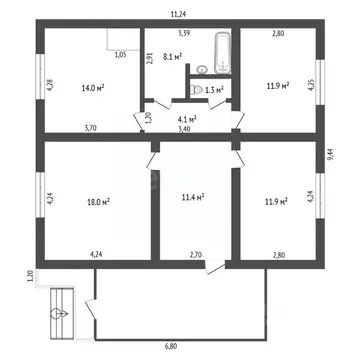 3-к кв. Амурская область, Тамбовский муниципальный округ, с. ...