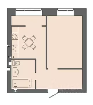 1-к кв. Волгоградская область, Волгоград ул. Дегтярева, 19 (40.94 м)