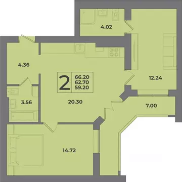 2-к кв. Калининградская область, Калининград Коммунистическая ул. ...