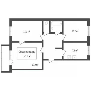 3-к кв. Томская область, Томск Черемошники мкр, пер. Дербышевский, 24 ...