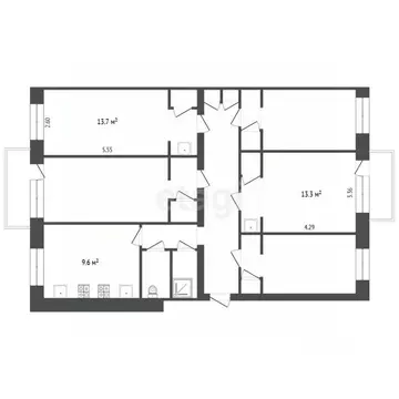 Комната Ярославская область, Ярославль ул. Чкалова, 55 (30.0 м)