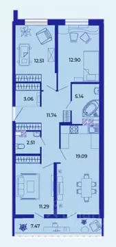 3-к кв. Брянская область, Брянск ул. Имени О.С. Визнюка, 18 (85.1 м)
