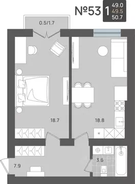 1-к кв. Калининградская область, Пионерский Рабочая ул., 9А (49.5 м)