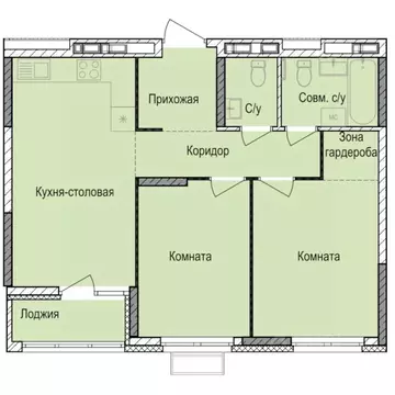 2-к кв. Удмуртия, Ижевск Автопроизводство жилрайон, Норвежский Лес ...