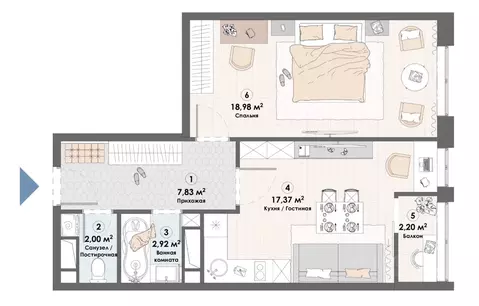 1-к кв. Московская область, Пушкино Надсоновский туп. (51.3 м)