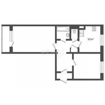 2-к кв. Ямало-Ненецкий АО, Муравленко ул. 70 лет Октября, 30 (51.6 м)