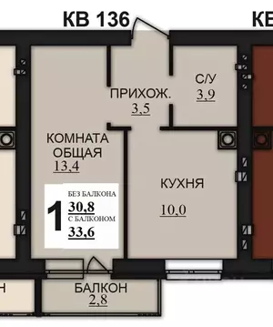 1-к кв. Ивановская область, Ивановский район, Богданихское с/пос, д. ...