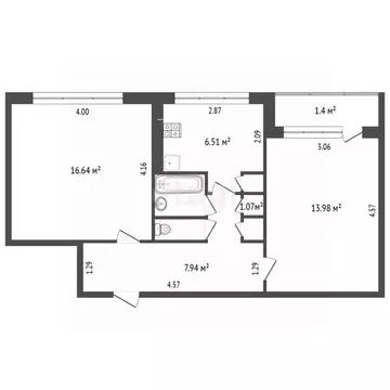 2-к кв. Мордовия, Саранск ул. Пушкина, 78 (49.3 м)