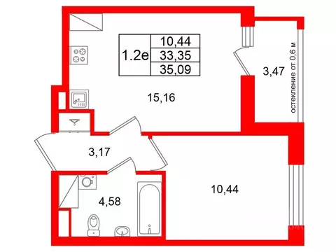 1-к кв. Ленинградская область, Всеволожский район, Свердловское ...