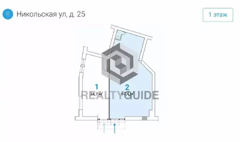 Торговая площадь в Москва Никольская ул., 25 (67 м)