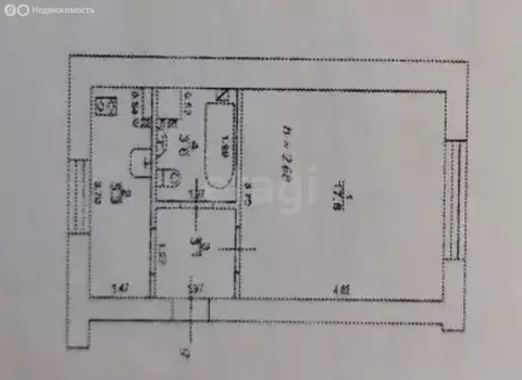 1-комнатная квартира: Казань, Ленинградская улица, 57А (29.8 м)