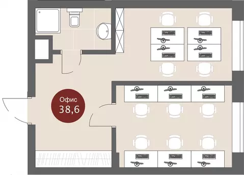 Офис в Новосибирская область, Новосибирск ул. Кошурникова, с24 (39 м)