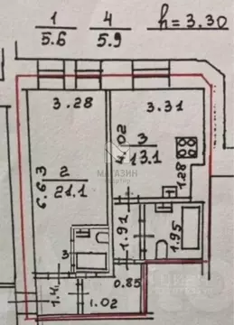 1-к кв. Санкт-Петербург Манежный пер., 15-17 (46.0 м)