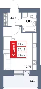Студия Башкортостан, Октябрьский 33-й мкр,  (30.29 м)