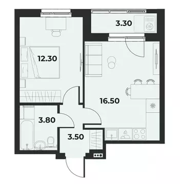 2-к кв. Пермский край, Пермь Верхние Муллы мкр, Сезоны кв-л,  (37.8 м)