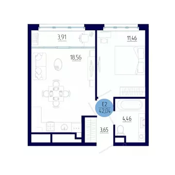 1-к кв. Рязанская область, Рязанский муниципальный округ, с. Дядьково ...