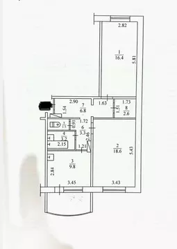 2-к кв. Саха (Якутия), Якутск ул. Петровского, 34 (64.0 м)
