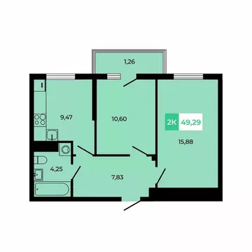 2-к кв. Ростовская область, Аксайский район, Щепкинское с/пос, пос. ...