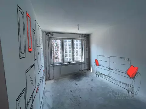 1-к кв. Московская область, Ленинский городской округ, д. Сапроново, ...