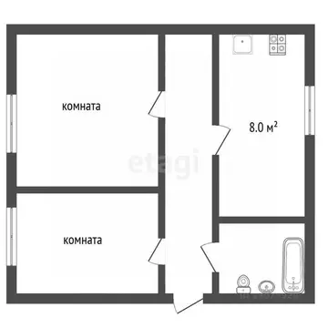 2-к кв. Ярославская область, Ярославль Спартаковская ул., 31 (48.2 м)