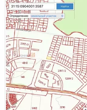 Участок в Белгородская область, Белгород ул. Виктора Лосева (17.5 ...