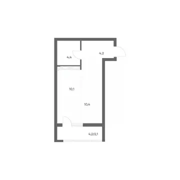 1-к кв. Калининградская область, Калининград ул. Юрия Гагарина, 30 ...