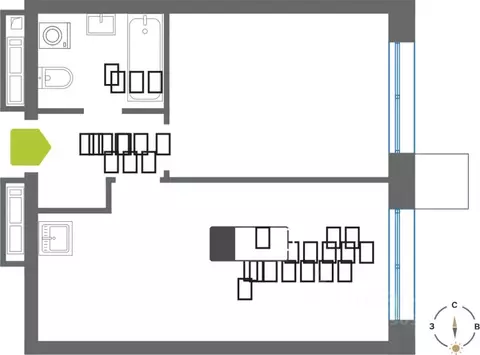 1-к кв. Московская область, Красногорск Чернево-2 мкр,  (39.3 м)