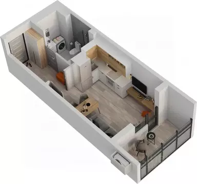 1-к кв. Татарстан, Набережные Челны ул. Карманова, 45 (26.5 м)