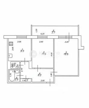 2-к кв. Татарстан, Казань ул. Юлиуса Фучика, 66 (49.8 м)