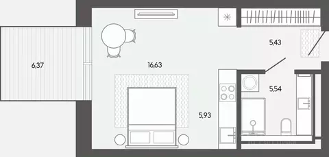 1-к кв. Алтай, Майминский район, пос. Карлушка  (39.9 м)