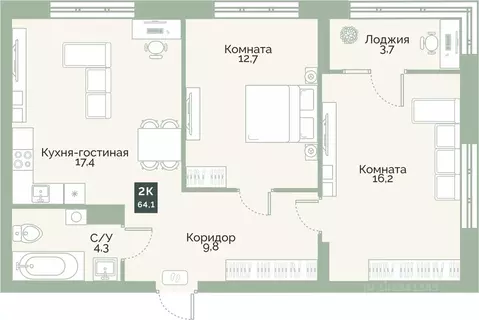 Свободной планировки кв. Курганская область, Курган Заозерный ...