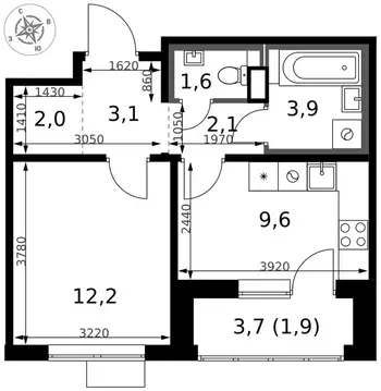 1-к кв. Московская область, Химки Клязьма-Старбеево мкр, Международный ...