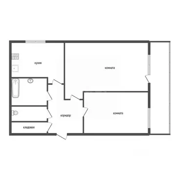 2-к кв. Воронежская область, Воронеж ул. Лидии Рябцевой, 51Б (45.1 м)