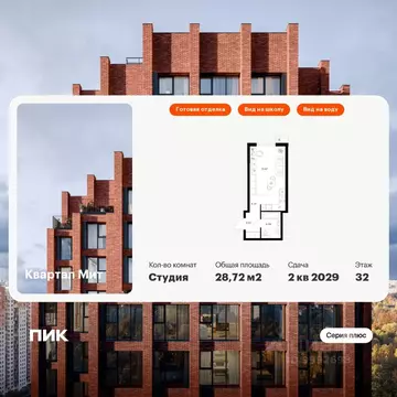 Студия Москва проезд Проектируемый № 990 (28.72 м)